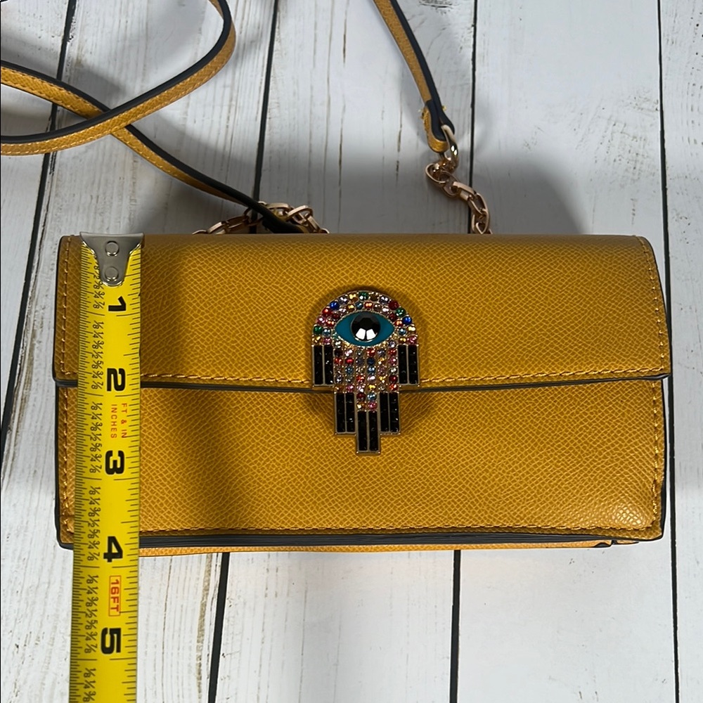 Yellow Crossbody Bag with Eye Detail - Picture 7 of 8